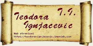 Teodora Ignjačević vizit kartica